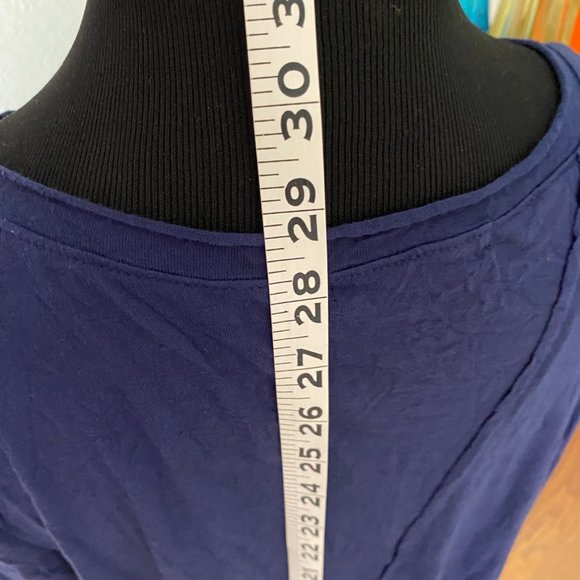 Drapey Deep purple-Blue Soft Jersey oversized top Ruched drawstring sleeves - Picture 7 of 11